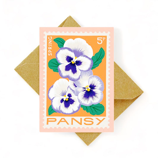 Pansy Mini Greeting Card
