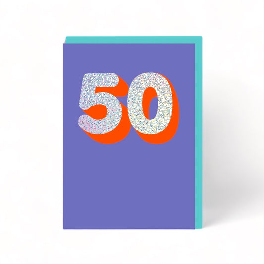 Milestone Birthday Card - 50 - Hella Kitsch