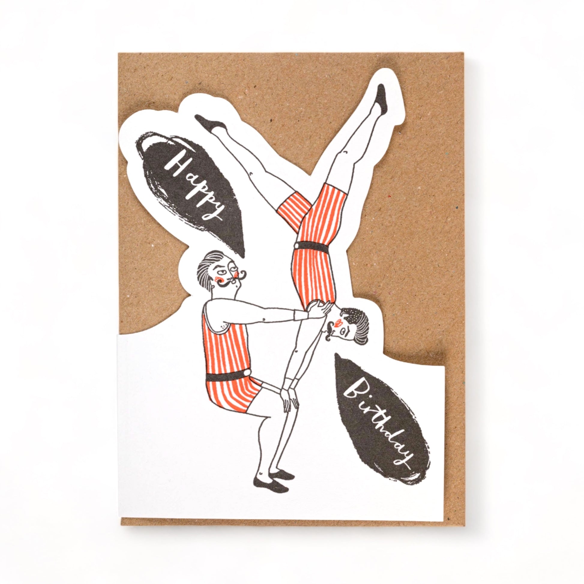 Happy Birthday Acrobats Greeting Card - Hella Kitsch