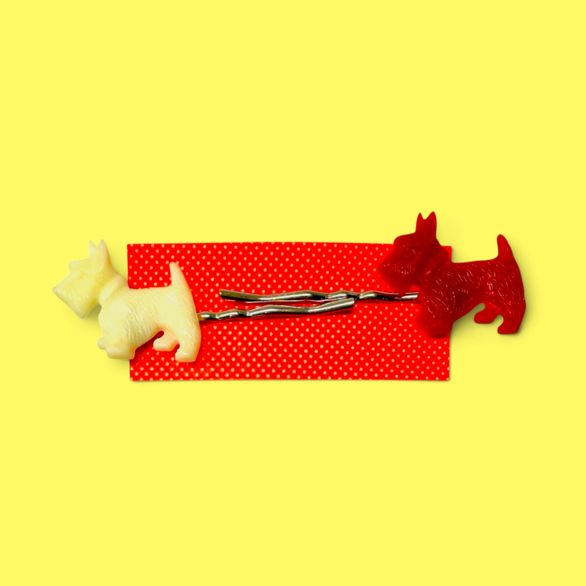 Retro Jarvis Scottie Dog Hair Slides