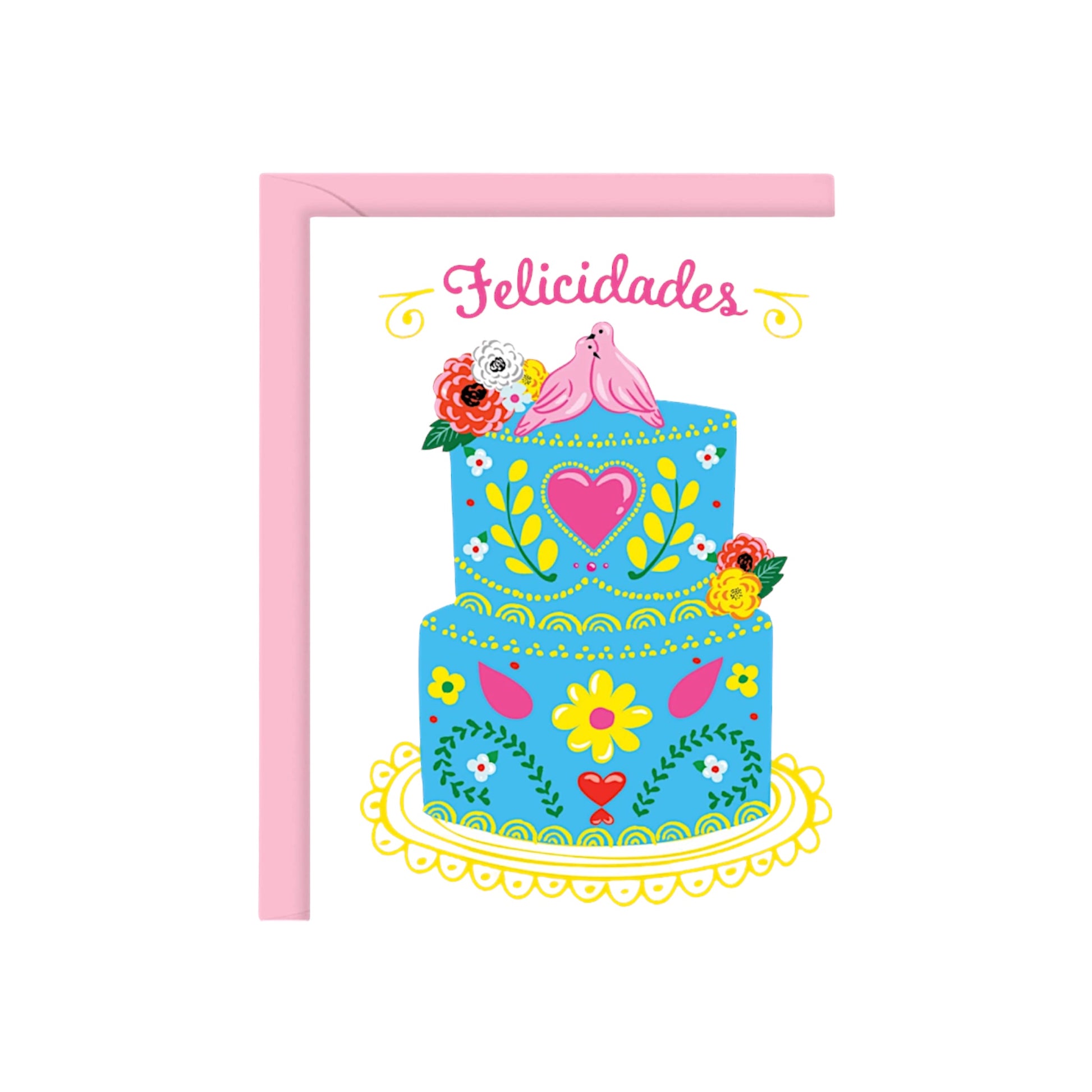 Mexican Embroidered Wedding Cake - Greeting Card - Hella Kitsch
