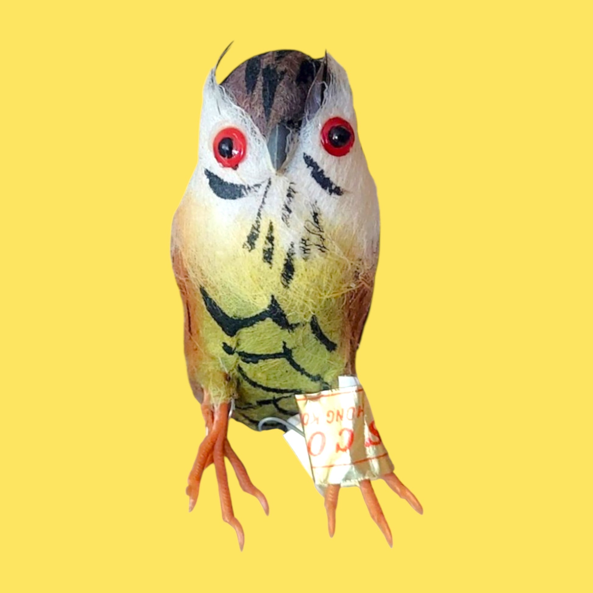 Vintage Deadstock Spun Cotton Owl - Hella Kitsch
