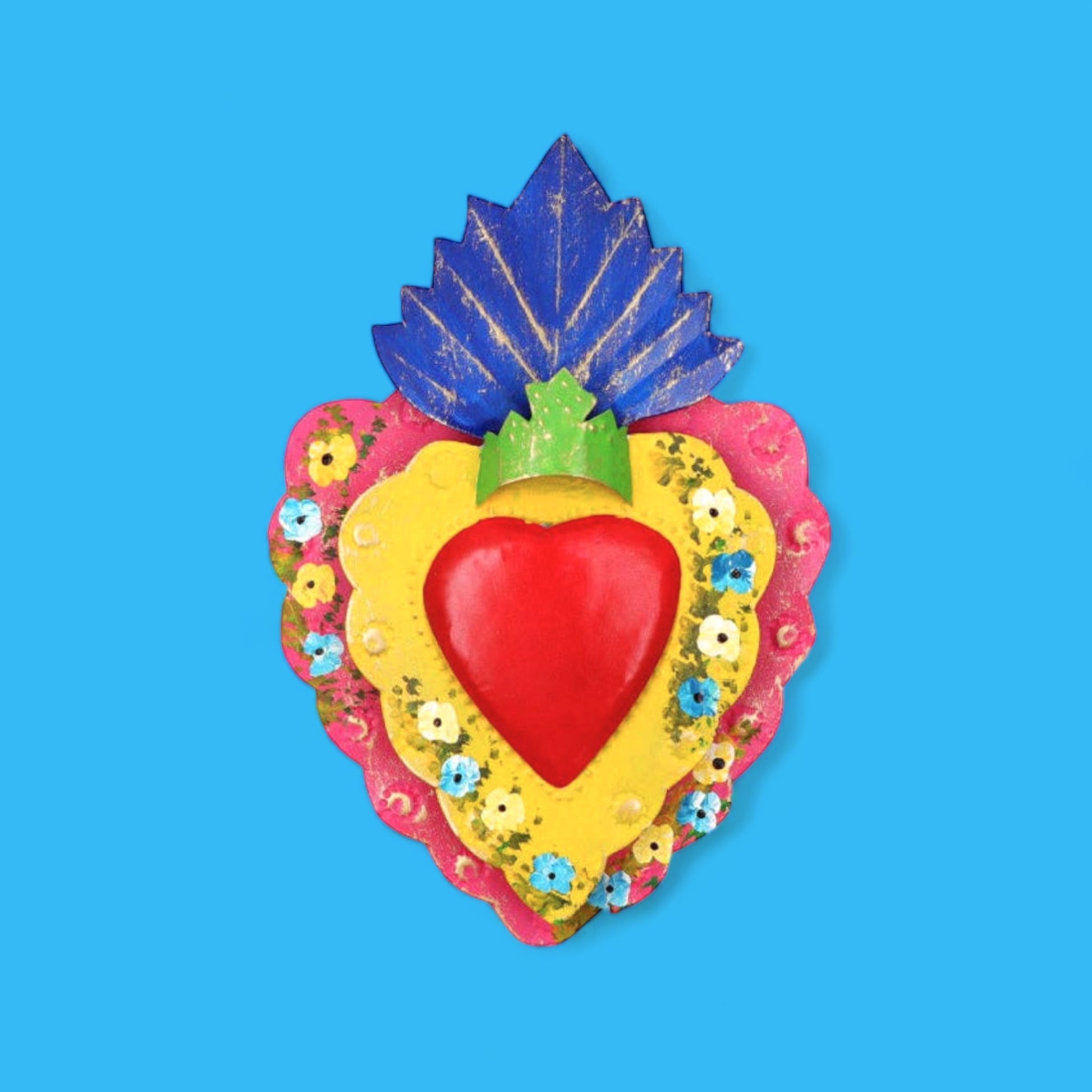 Hand-Painted Double Heart - Hella Kitsch