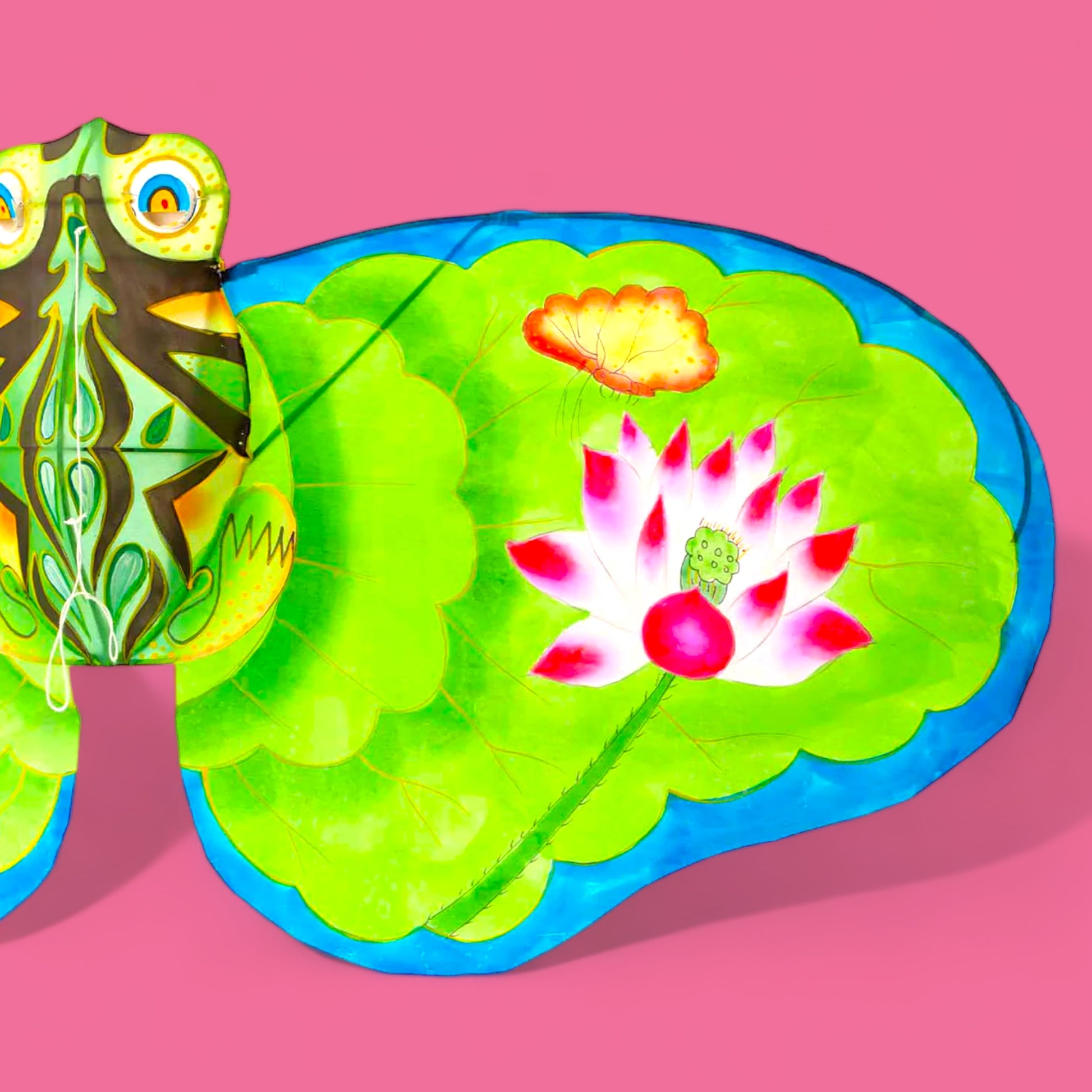 Hand-painted Silk Kite - Frog - Hella Kitsch