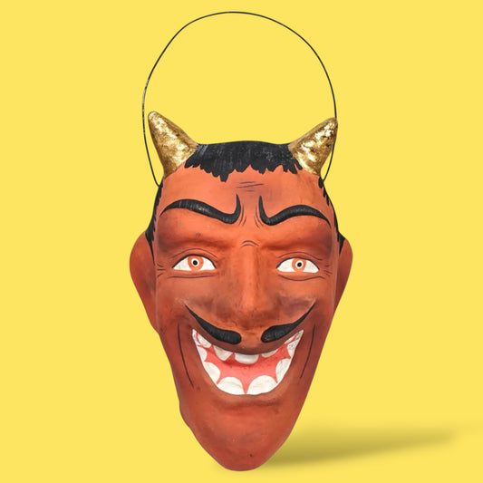 Handsome Devil Paper Mache Candy Bucket