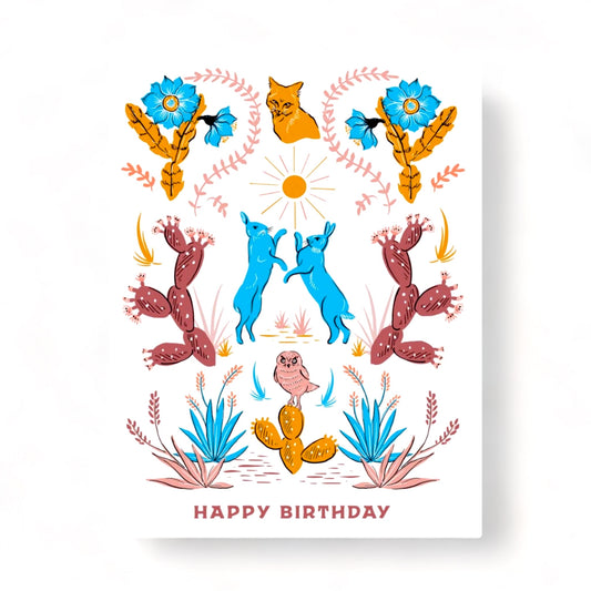 Happy Birthday Desert Greeting Card - Hella Kitsch