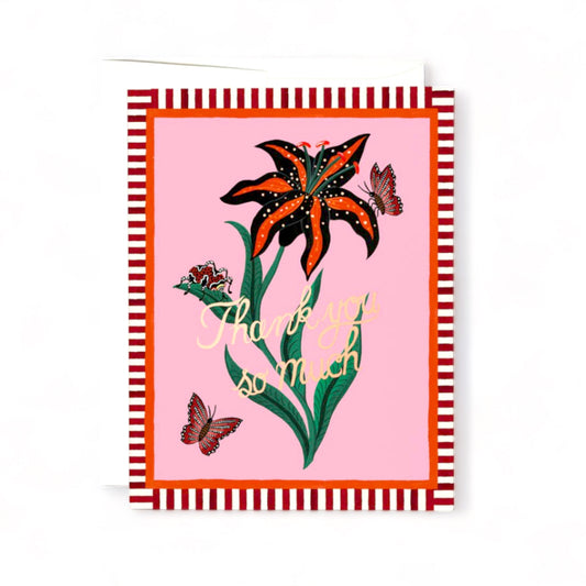 Tiger Lily Thank You - Greeting Card