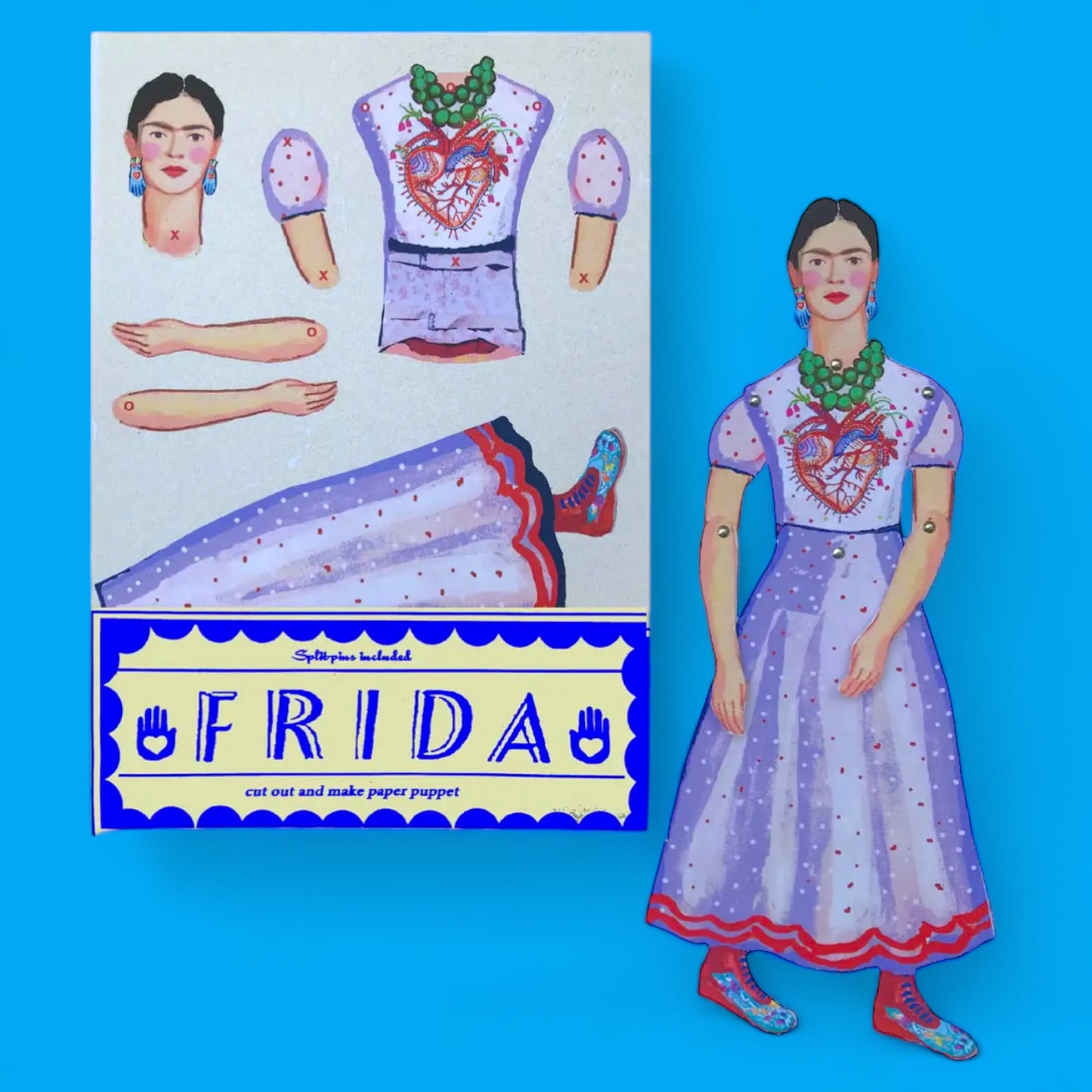 Frida Kahlo - Cut and Make Puppet - Hella Kitsch