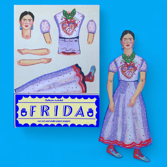 Frida Kahlo - Cut and Make Puppet - Hella Kitsch