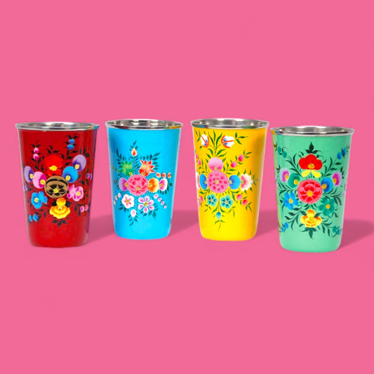 Millyfiory Hand Painted Tumbler Set