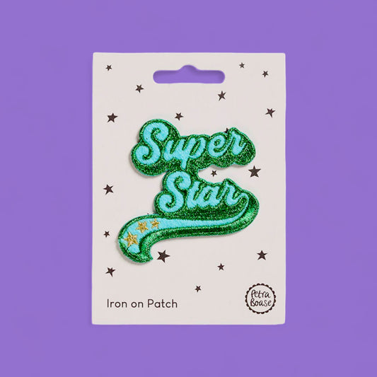 Embroidered Iron-On Patch - Super Star - Hella Kitsch