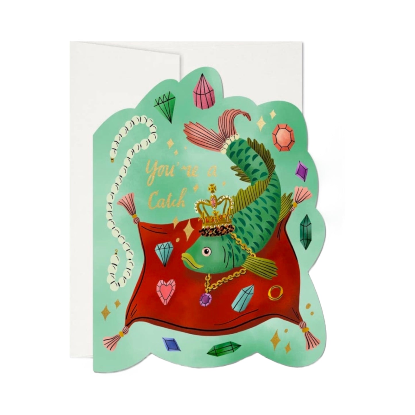 Perfect Catch Greeting Card - Hella Kitsch