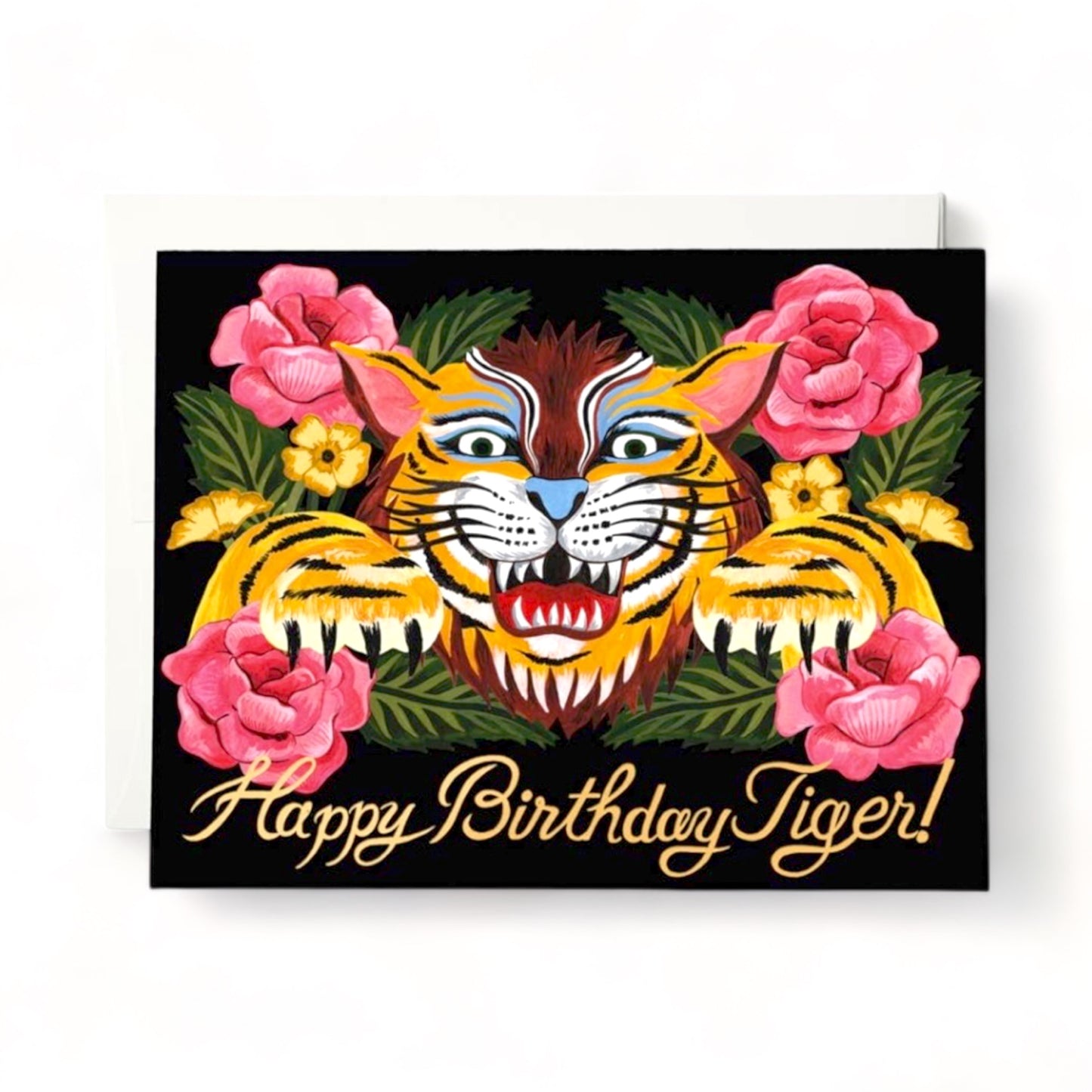 Happy Birthday Tiger Greeting Card - Hella Kitsch