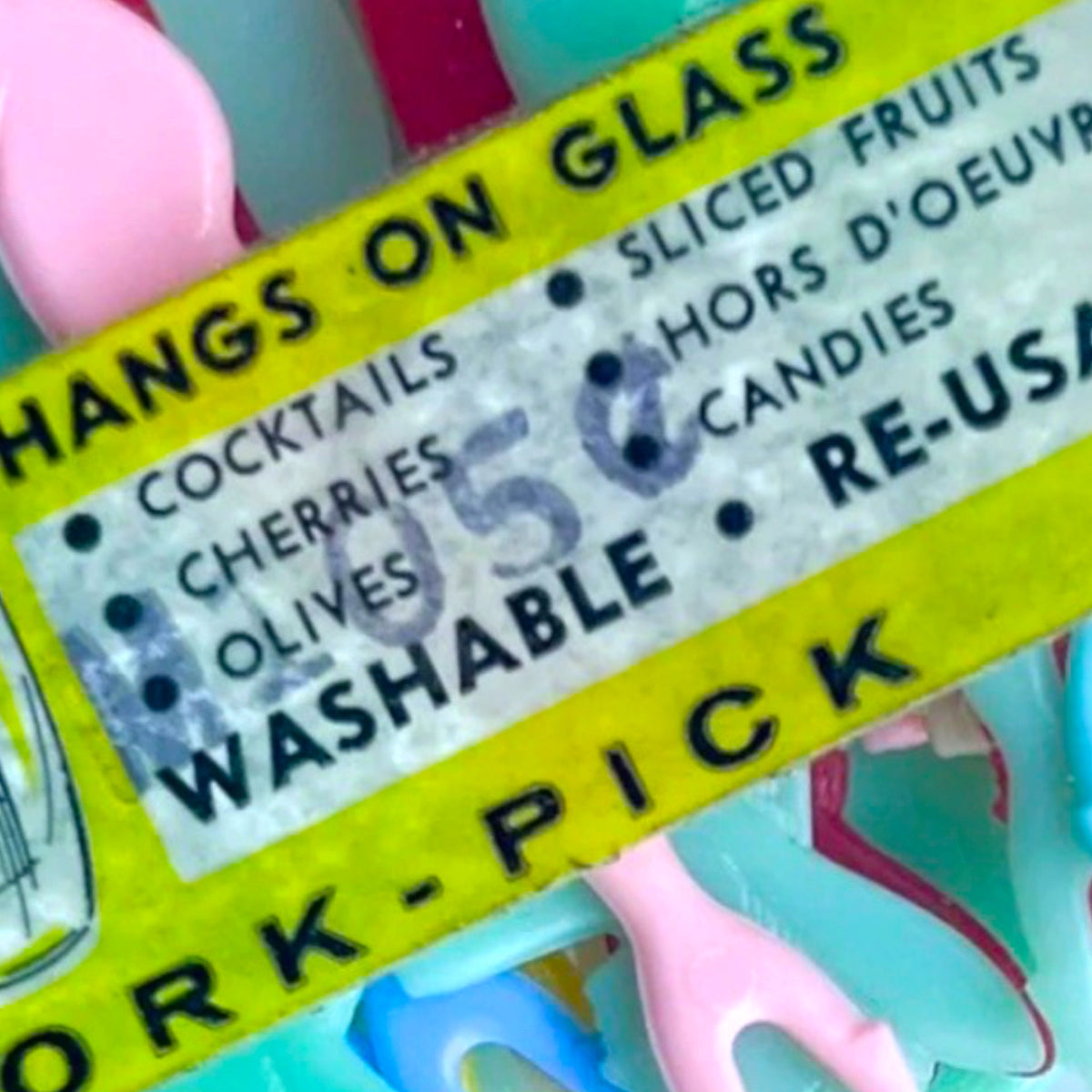 Vintage 1950’s Cocktail Fork / Pick / Drink Hangers