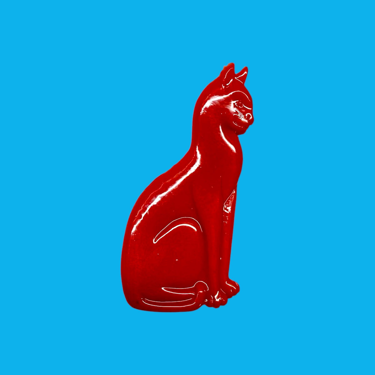 Retro Bluebell Cat Brooch