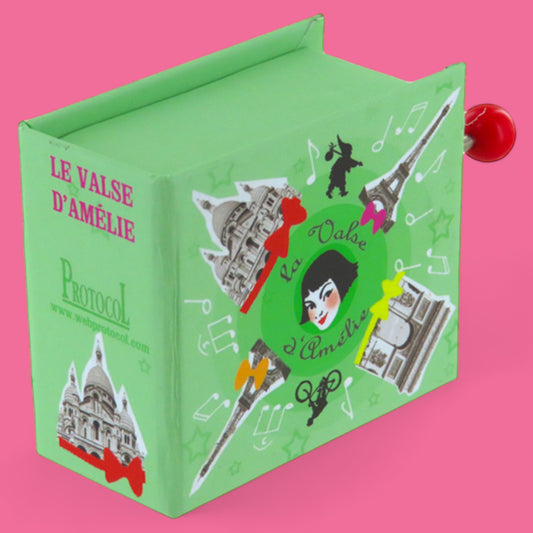 Amelie Book Shaped Crank Music Box - Hella Kitsch