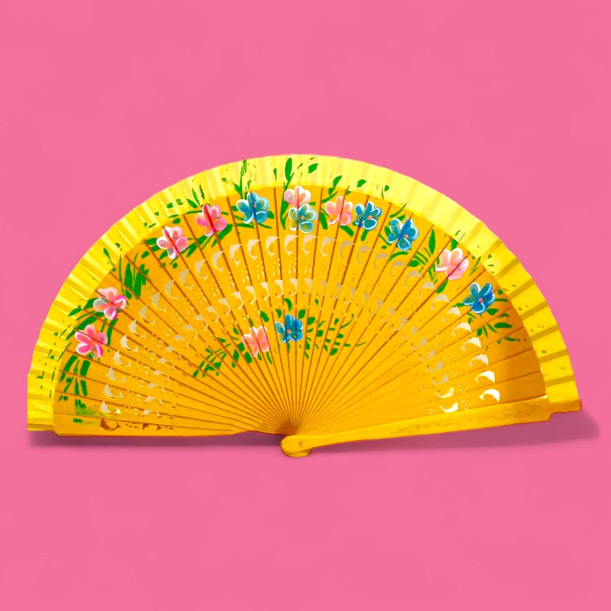 Hand-painted Wooden Spanish Fan - Hella Kitsch