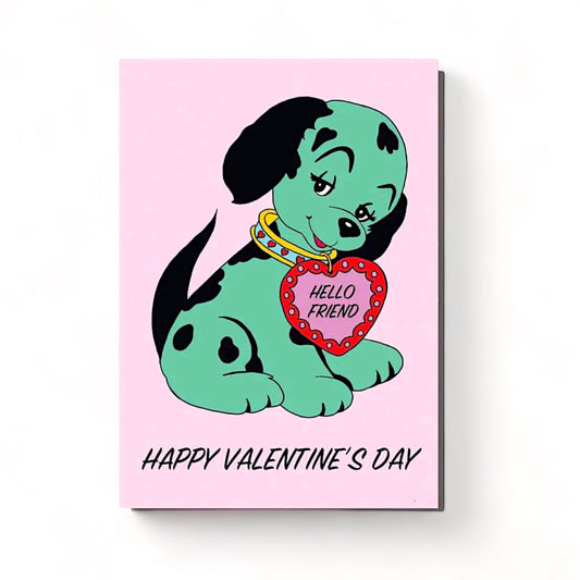 Retro Puppy - Valentine’s Greeting Card
