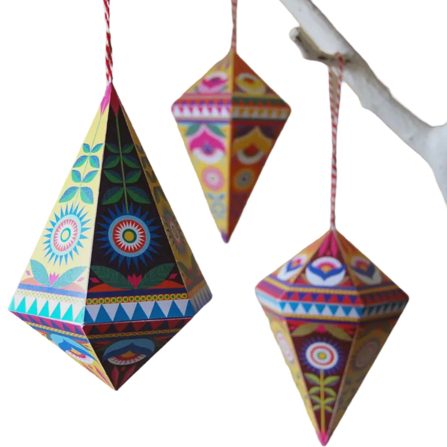 Paper Folk Art Gems - Ornament Kit