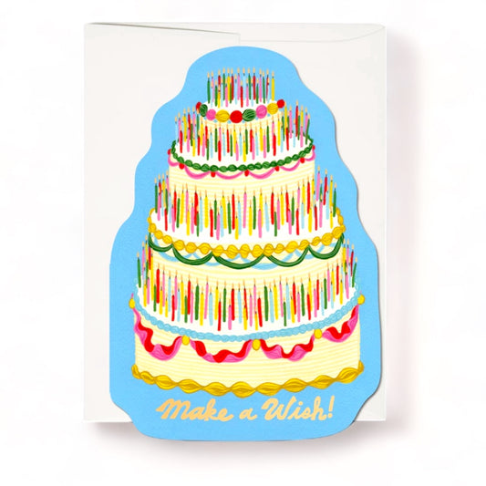 Happy Birthday Cake Greeting Card - Hella Kitsch