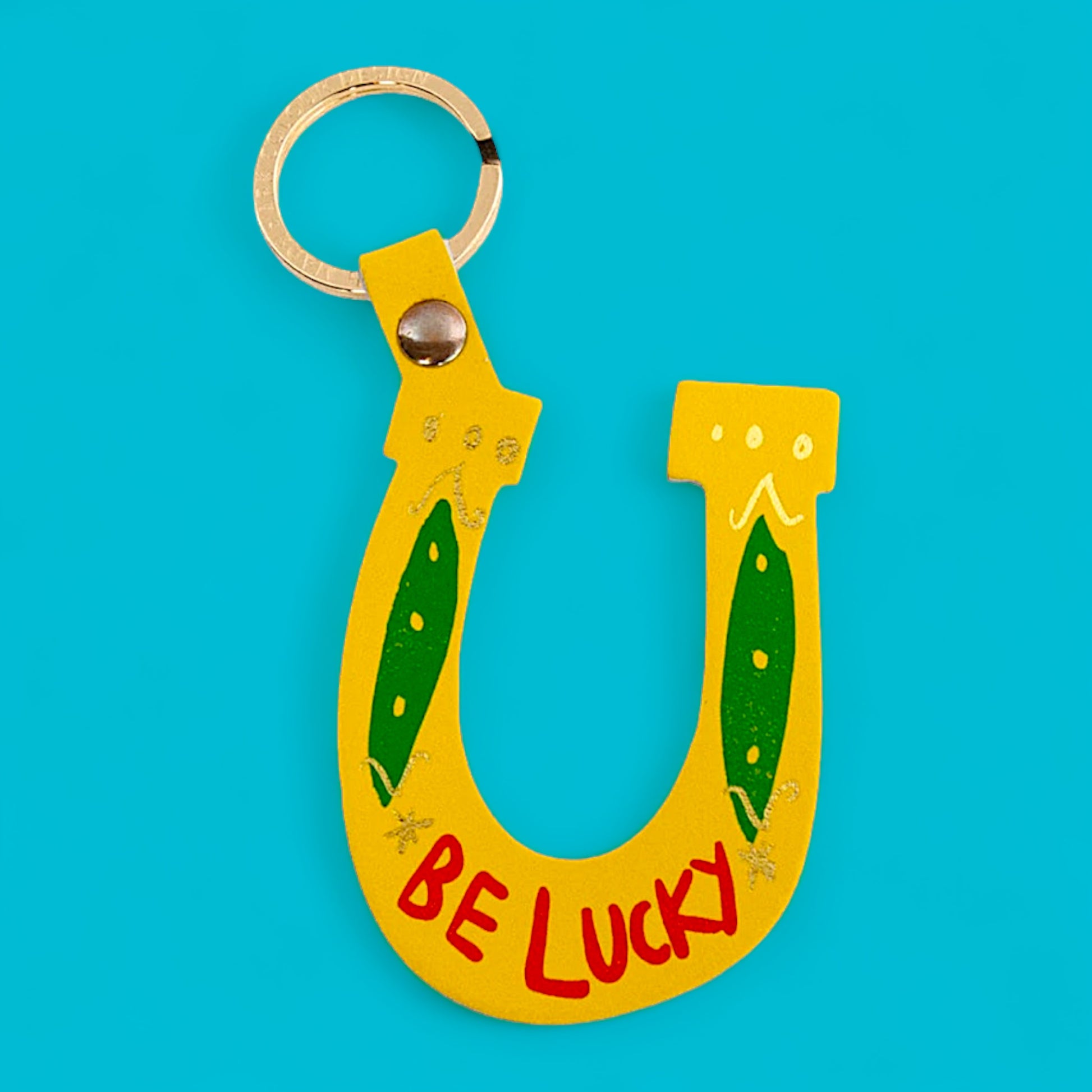 Be Lucky Horseshoe Keychain - Hella Kitsch