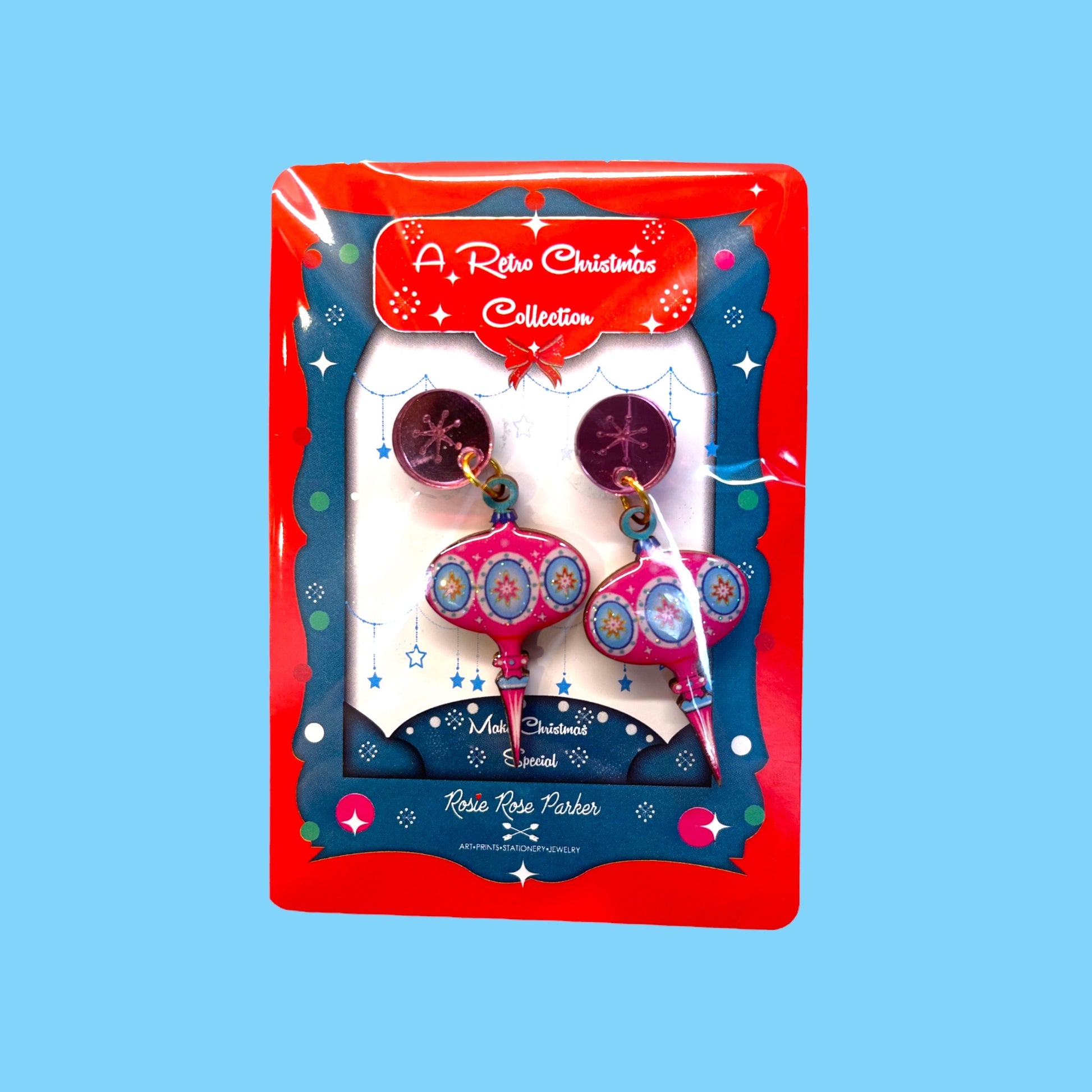 Retro Christmas Bauble Earrings - Hella Kitsch