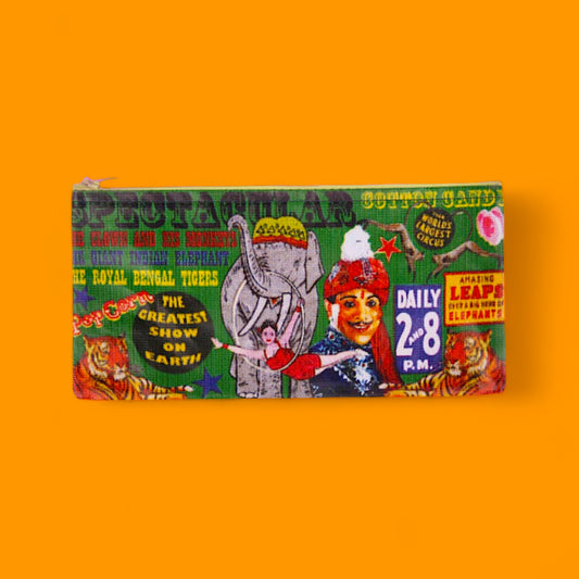 Bollywood Zipper Pouch - Circus - Hella Kitsch