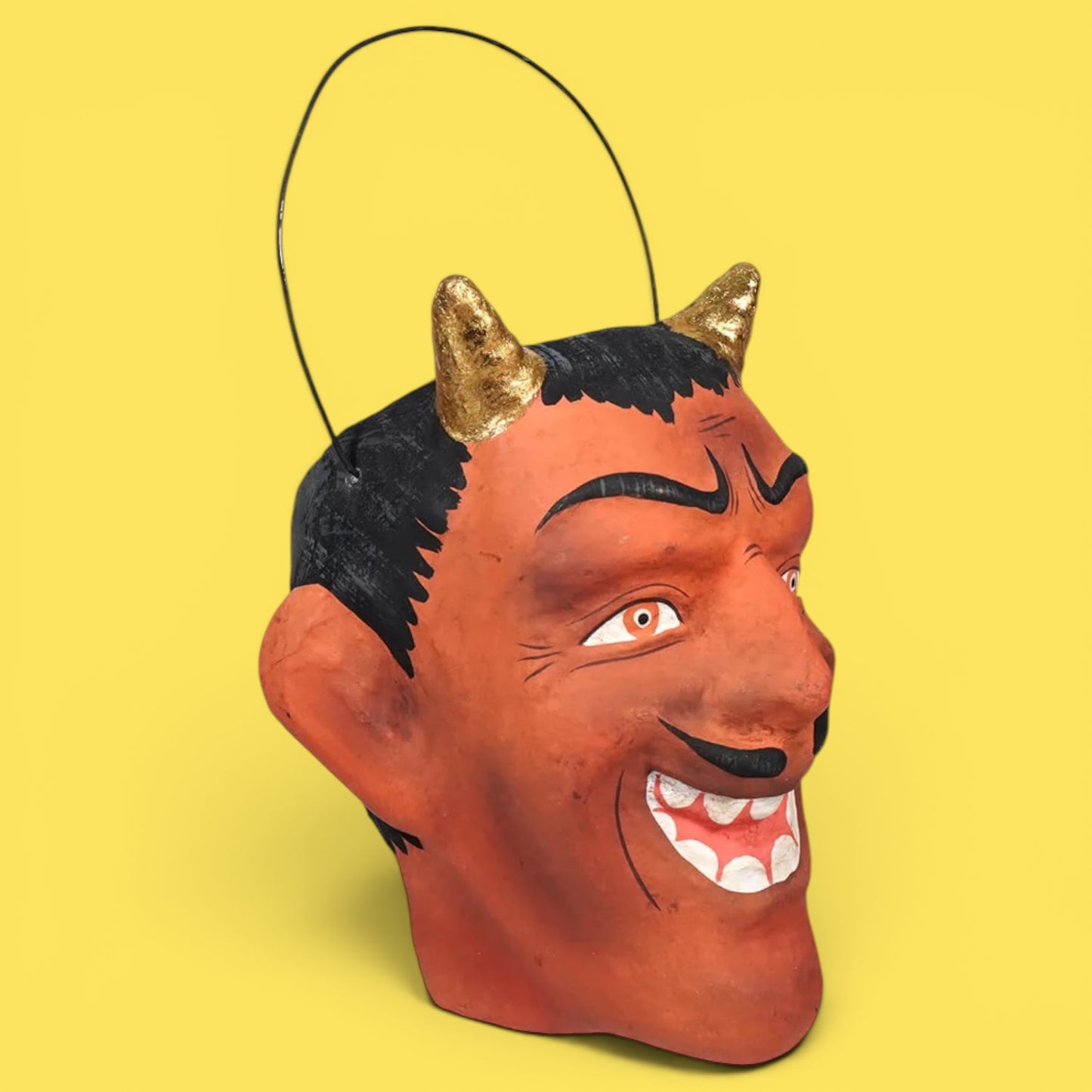 Handsome Devil Paper Mache Candy Bucket