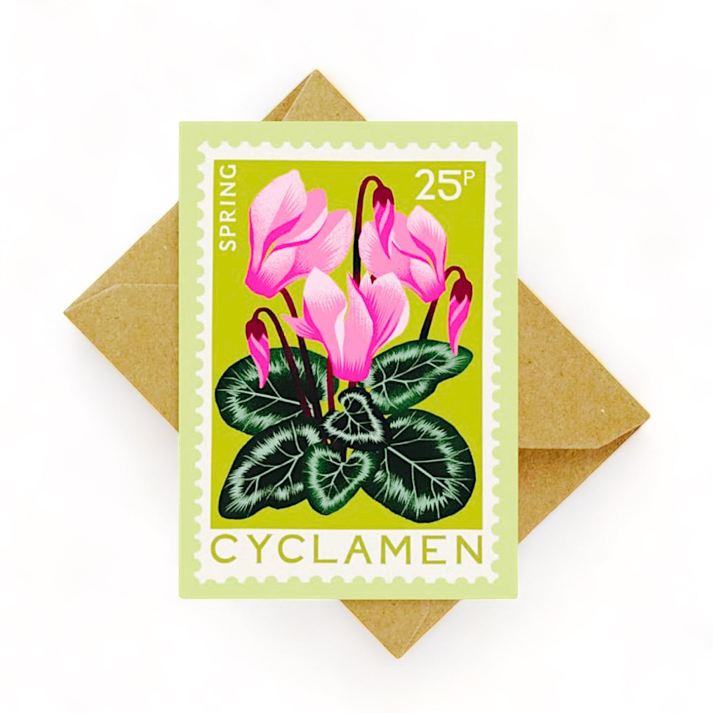 Cyclamen Mini Greeting Card