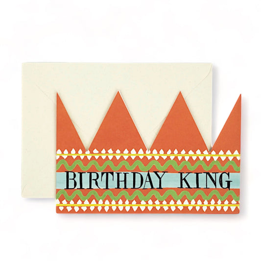 Birthday King Crown - Greeting Card