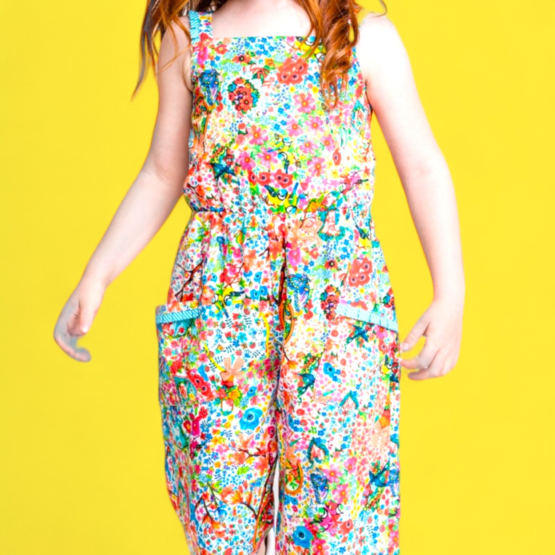 Flower Garden Capri Overalls - Hella Kitsch