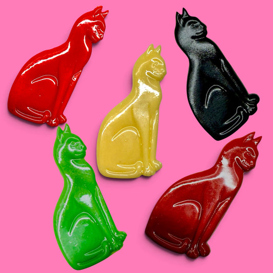 Retro Bluebell Cat Brooch