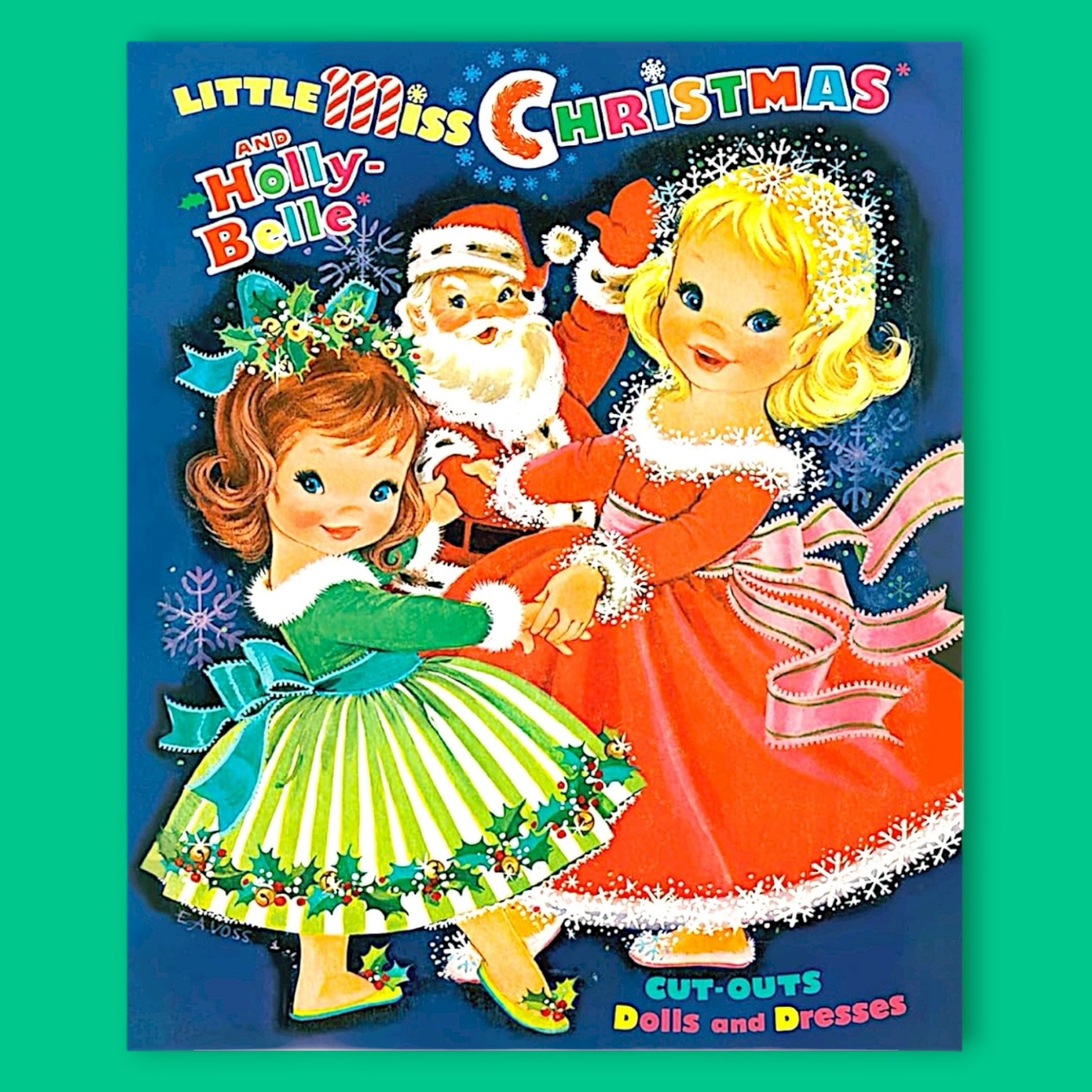 Little Miss Christmas & Holly Belle Reproduction Paper Dolls - Hella Kitsch