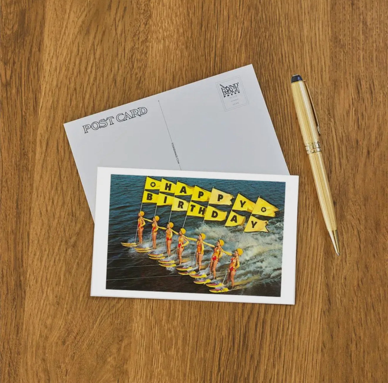 Postcard - Waterskiiers Happy Birthday!
