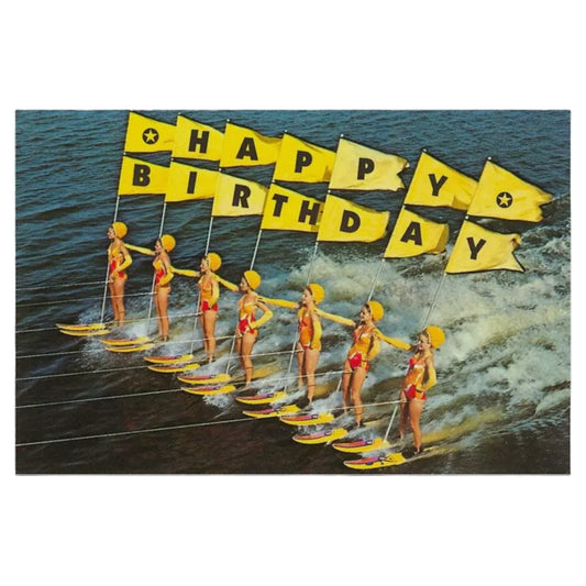 Postcard - Waterskiiers Happy Birthday!