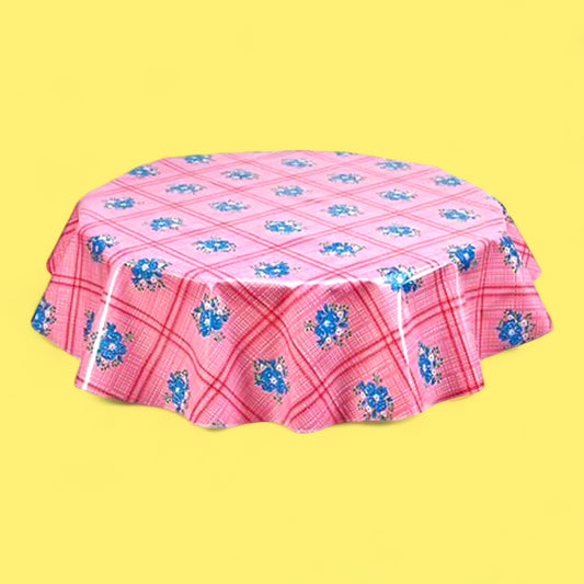 Oilcloth Tablecloth - Pink Bouquet - Hella Kitsch