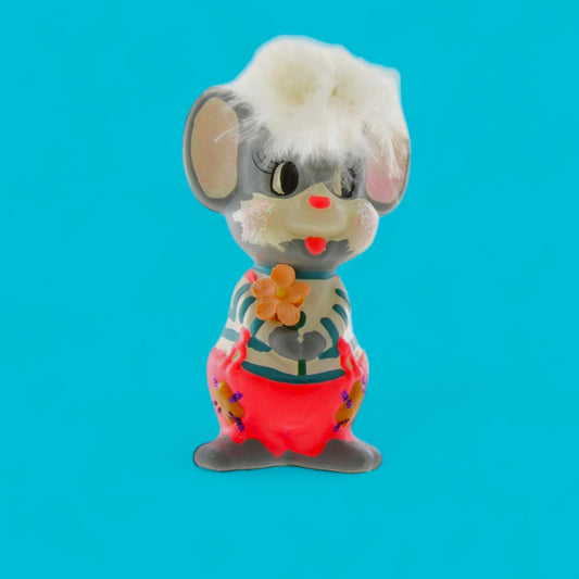 Kitschy Retro Mouse with Flower - Hella Kitsch