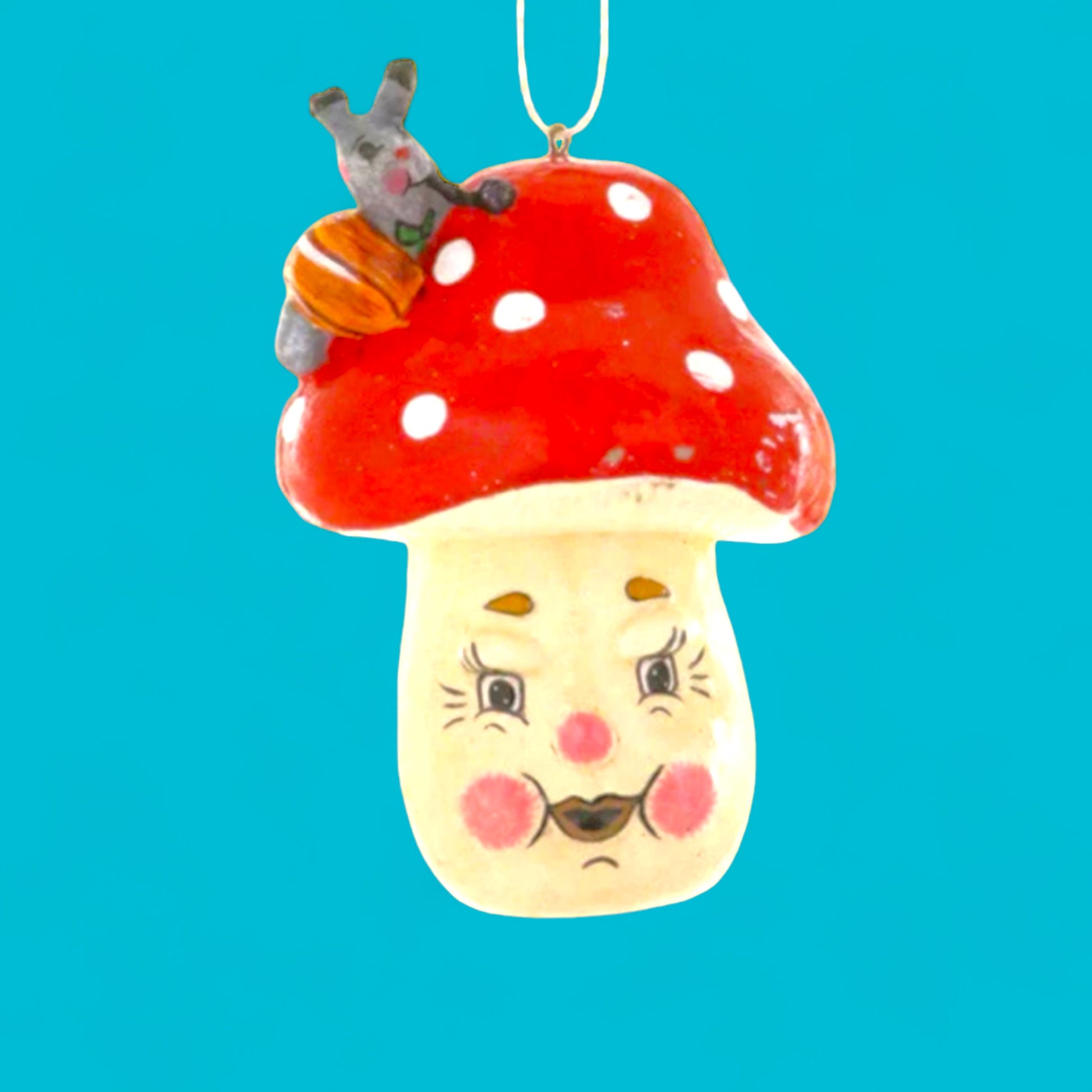 Large Kitschy Jaunty Mushroom Ornament - Hella Kitsch