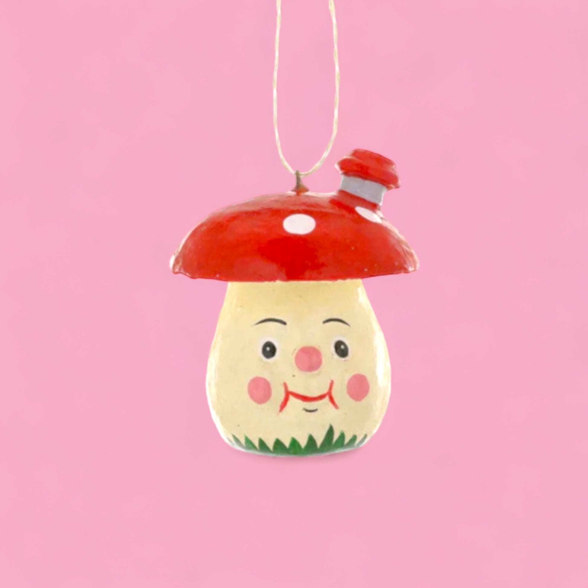 Small Kitschy Jaunty Mushroom Ornament - Hella Kitsch