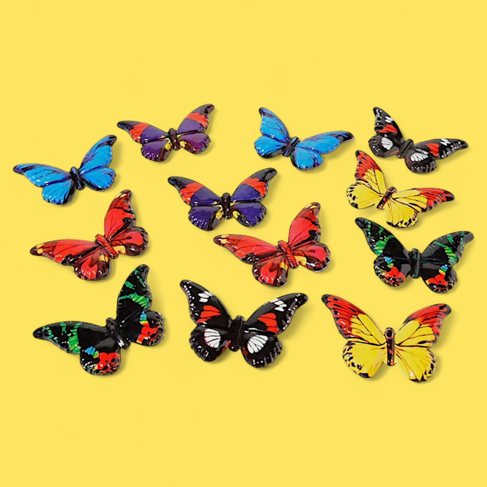 Large Tin Japanese Butterfly Badge - Hella Kitsch