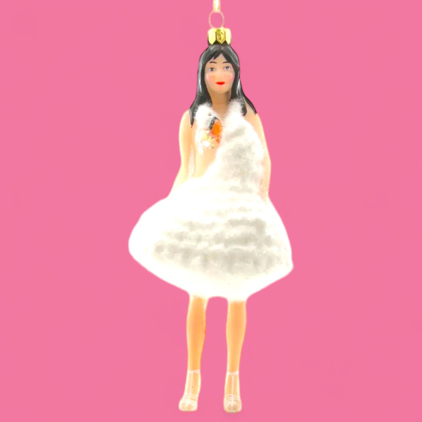 Bjork in Swan Dress Ornament - Hella Kitsch