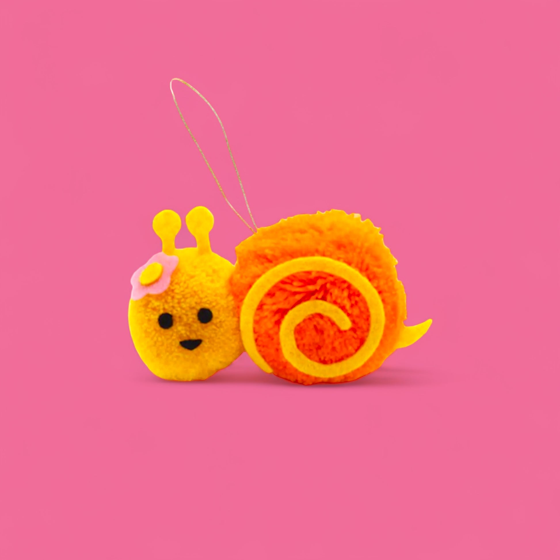 Kitschy Snail Pom Pom Ornament - Hella Kitsch