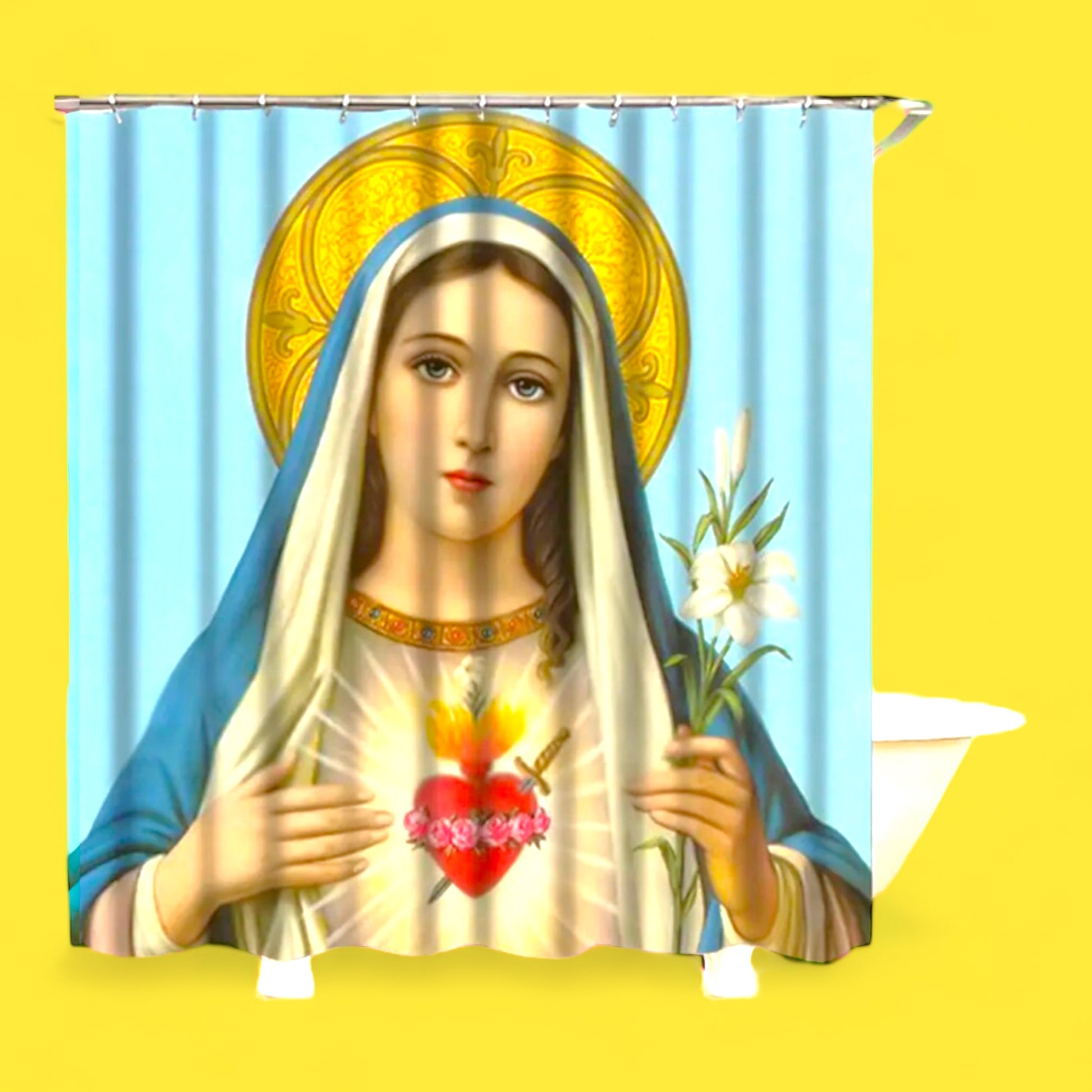 Sacred Virgin Shower Curtain - Hella Kitsch