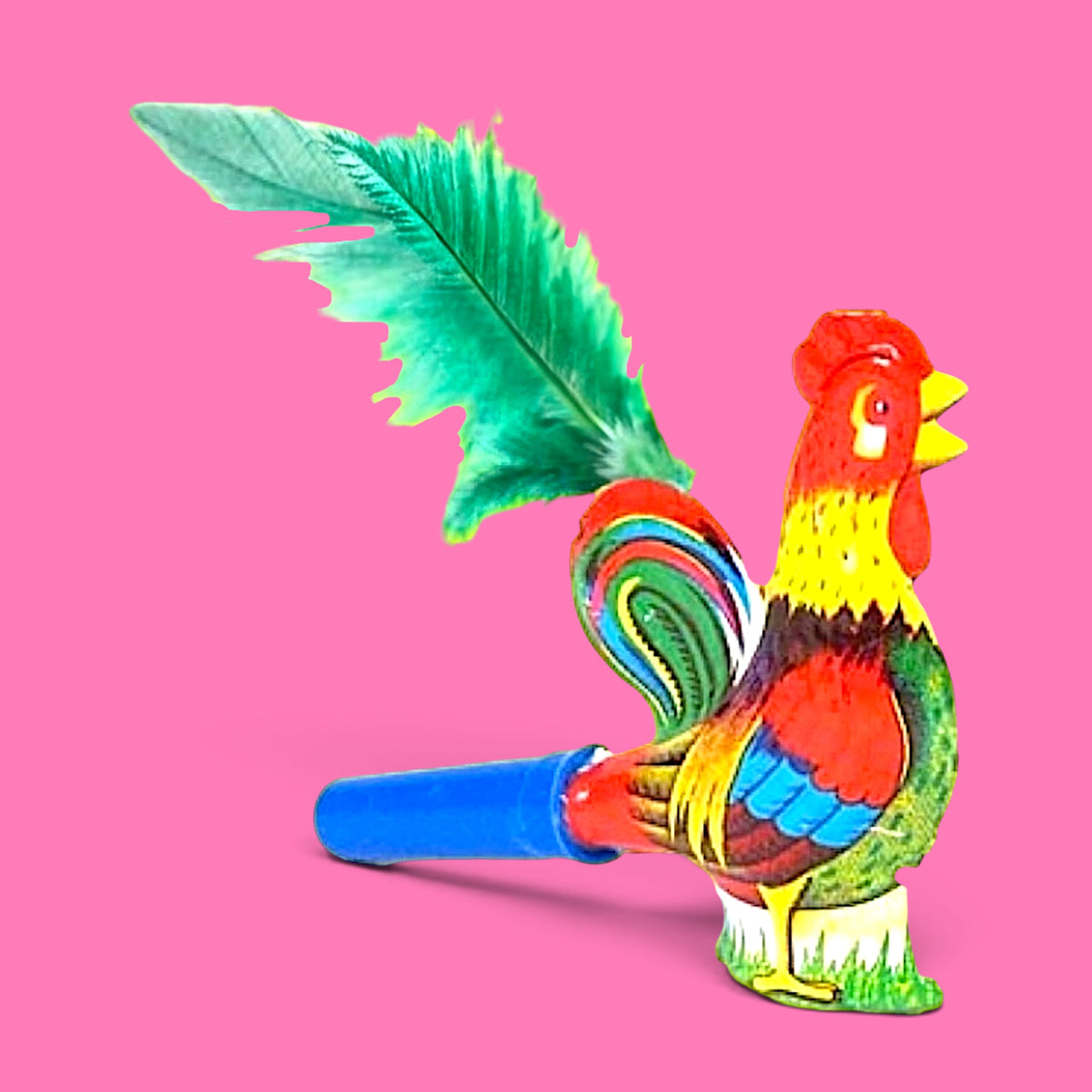 German Tin Rooster Horn