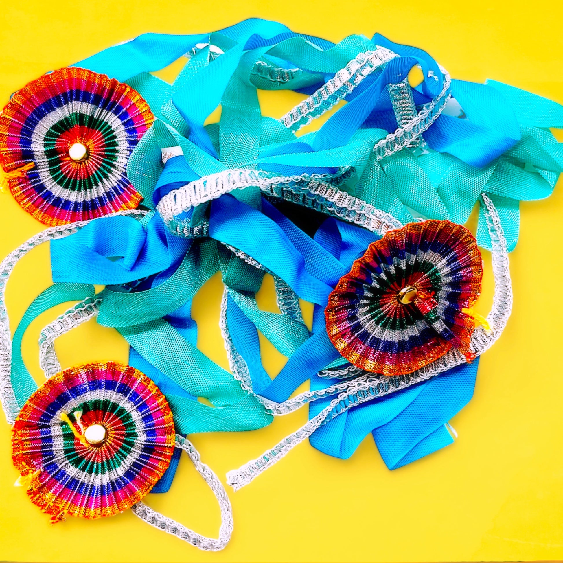 Multi-colored Rosette Garland - Hella Kitsch