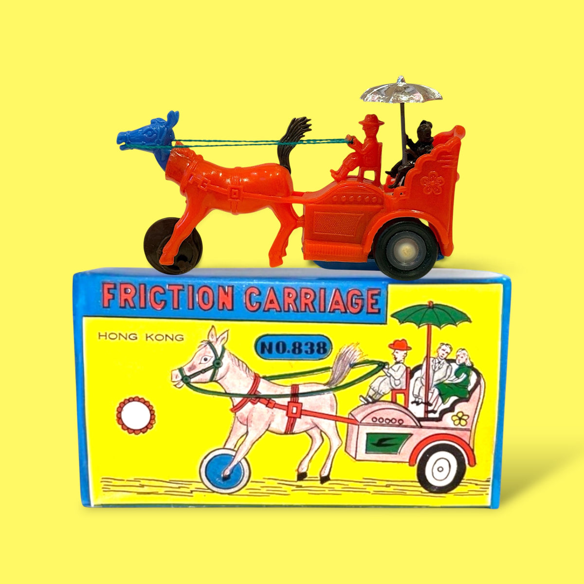 Vintage Friction Horse-drawn Carriage