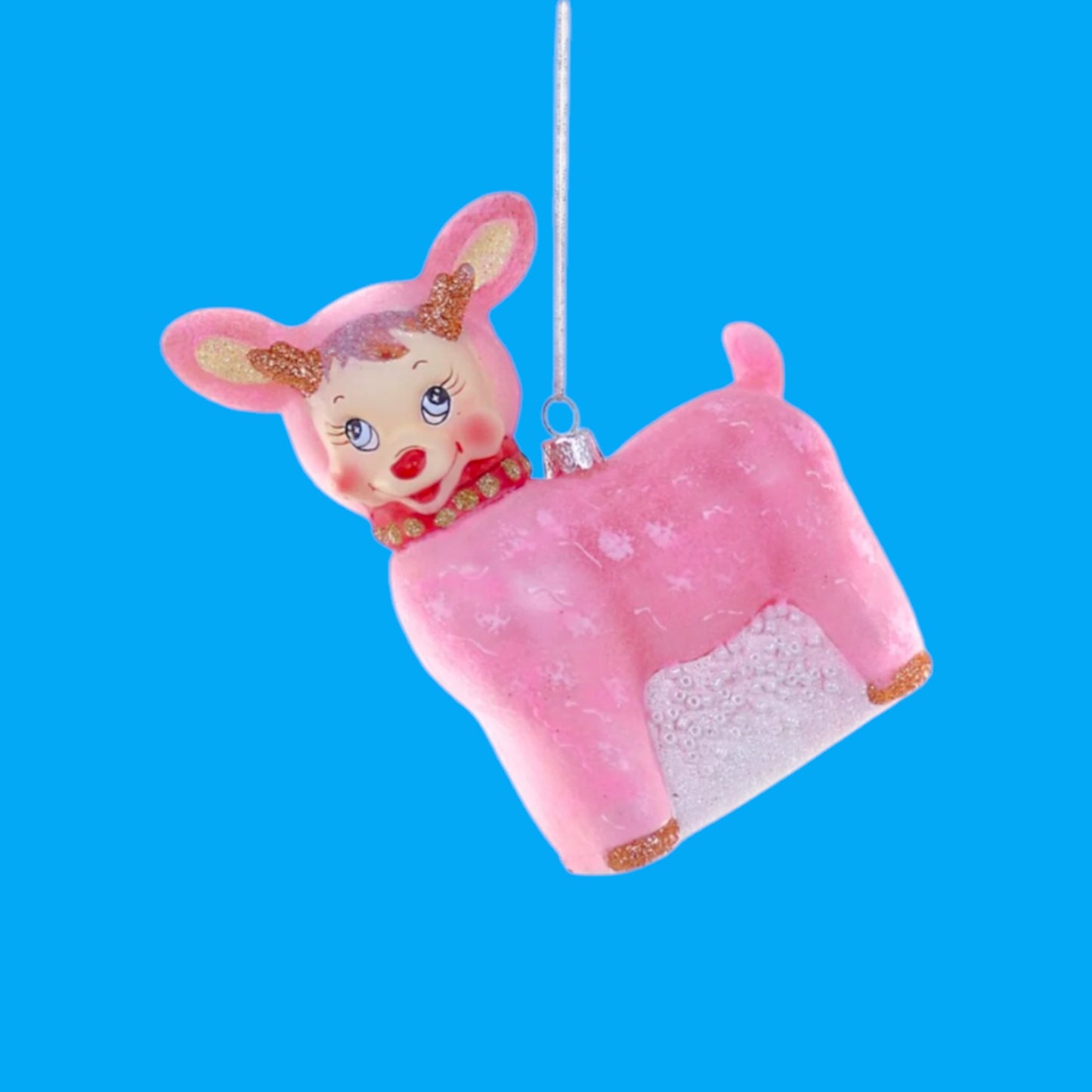 Cody Foster Pink Reindeer Christmas  Ornament