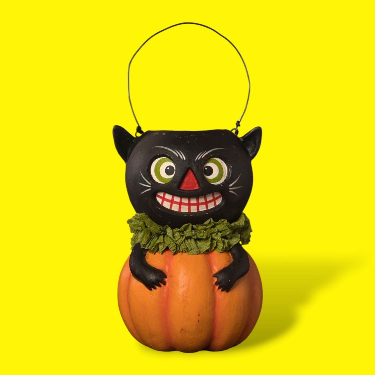 Bethany Lowe - Vintage Black Cat in Pumpkin