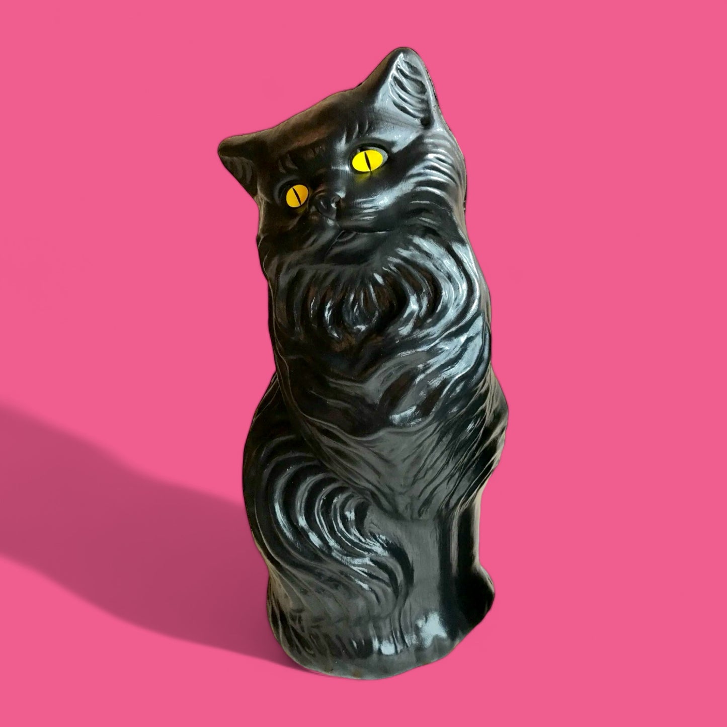 Blow Mold Black Cat Set