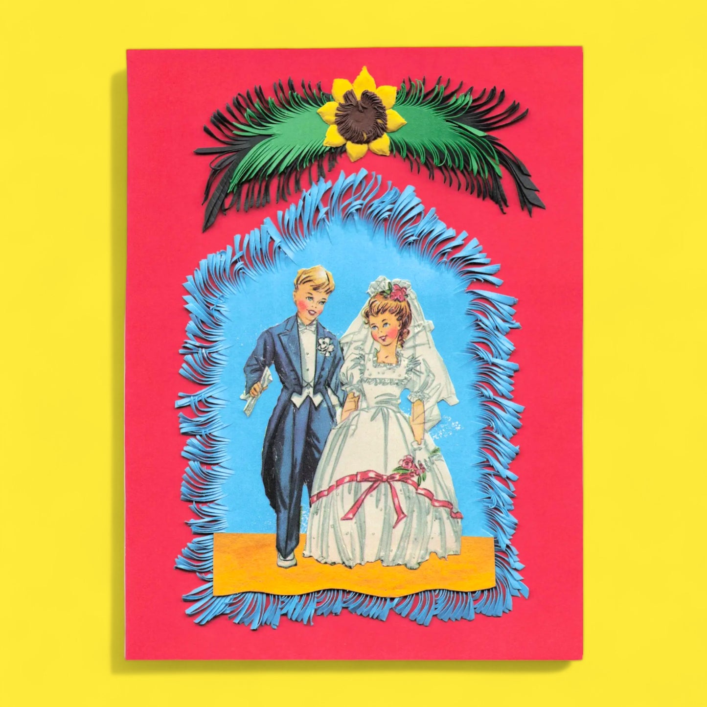 Mexican Papercut Wedding Card